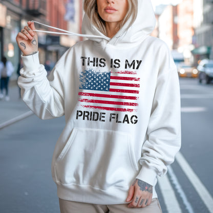 This Is My Pride Flag Distressed American Flag T-Shirt