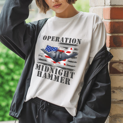 Operation Midnight Hammer Patriotic Christian T-Shirt | God Bless America Military Tribute