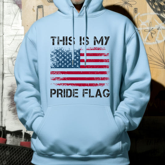 This Is My Pride Flag Distressed American Flag T-Shirt