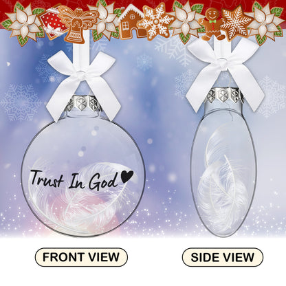 "Trust In God" Angel Charm Christmas Ornament