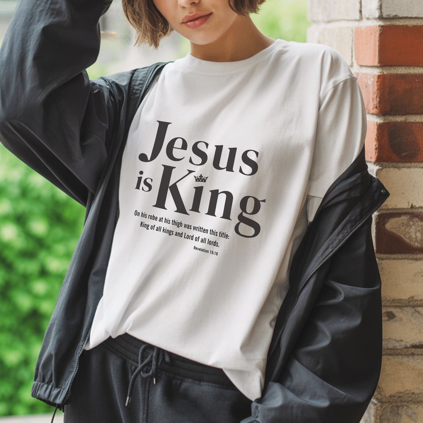 "Jesus is King" Graffiti Style Christian T-Shirt | Faith Guided Life Apparel