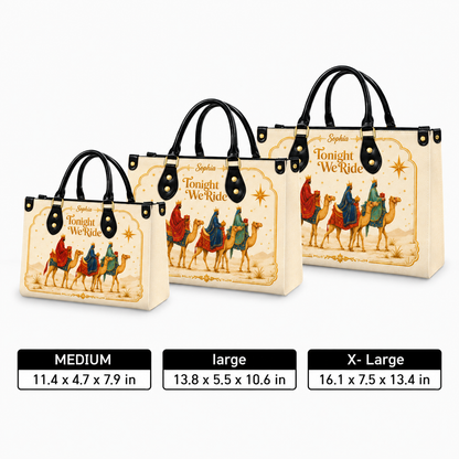 Personalized Tonight We Ride Christian Handbag – Twill Faux Leather & PU Leather