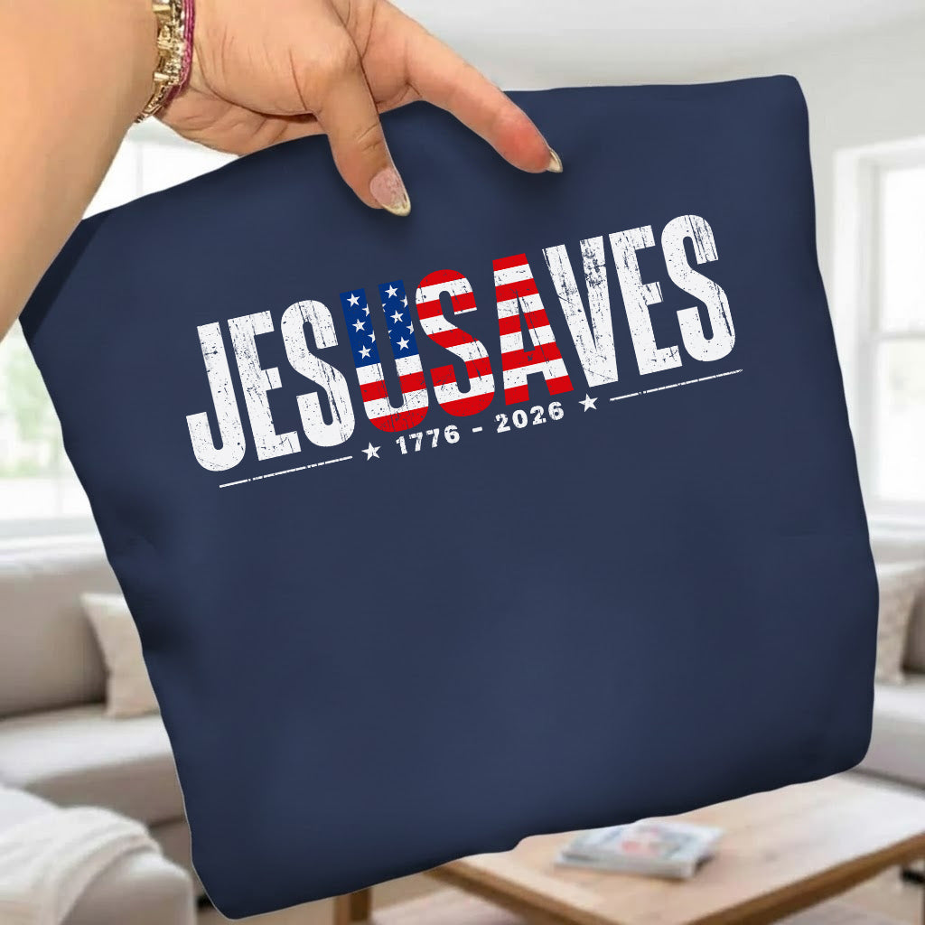 Jesus Saves America 250 Years Patriotic V-neck T-shirt