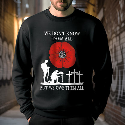 We Don't Know Them All But We Owe Them All T-Shirt - Memorial Tribute