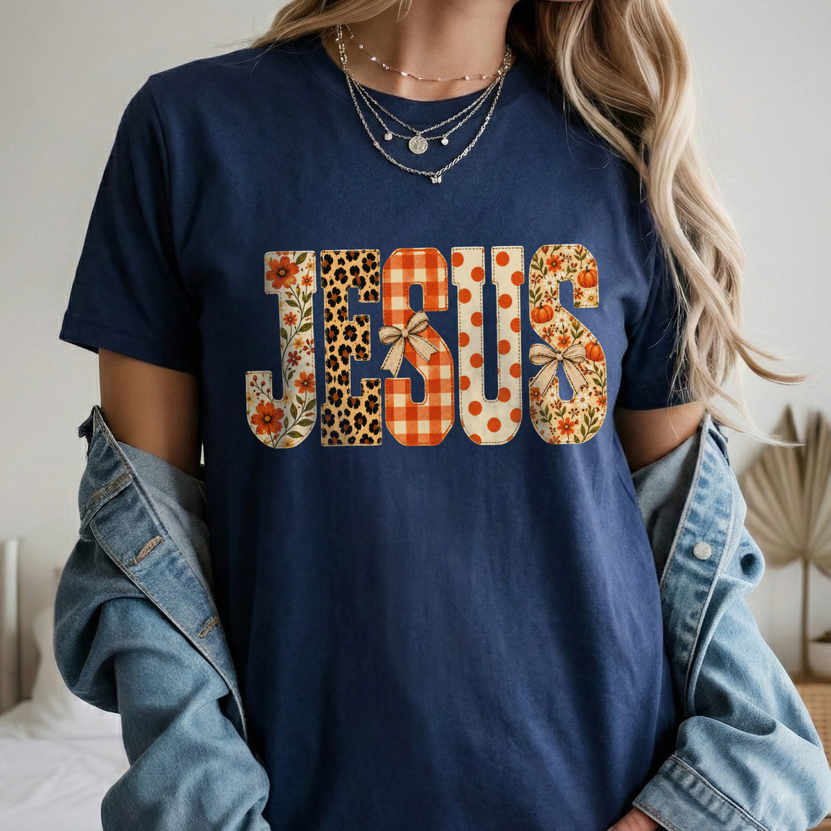 Jesus Fall Floral Leopard - Unisex Tshirt / Hoodie / Sweatshirt