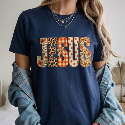 Jesus Fall Floral Leopard - Unisex Tshirt / Hoodie / Sweatshirt