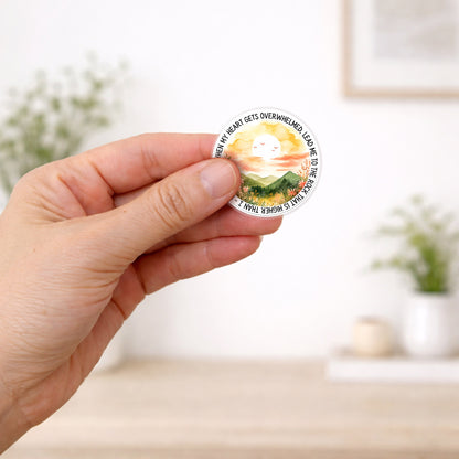 Psalm 61:2 Faith Landscape Acrylic Pin – Faith-Based Pin for Apparel and Accessories