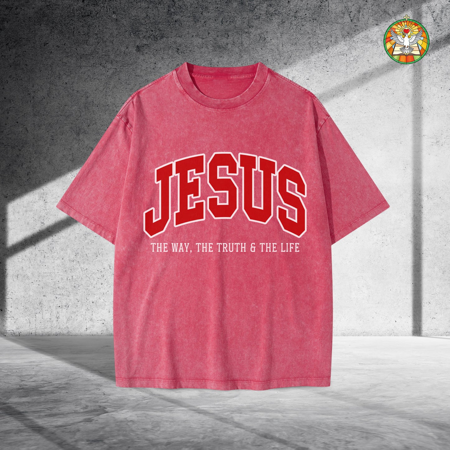 Jesus The Way The Truth & The Life Unisex Vintage Washed T-Shirt - Christian Faith Declaration