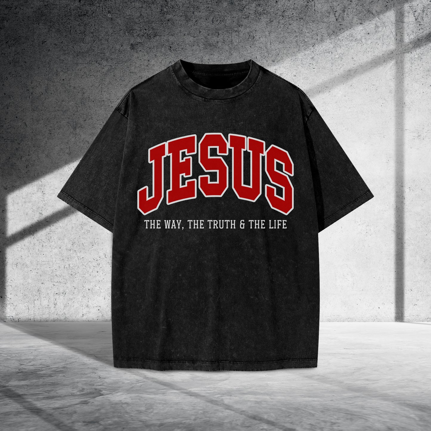 Jesus The Way The Truth & The Life Unisex Vintage Washed T-Shirt - Christian Faith Declaration