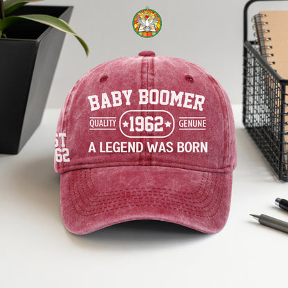Baby Boomer Quality [Custom Year] Genuine A Legend Was Born Baseball Cap - Legendary Generation