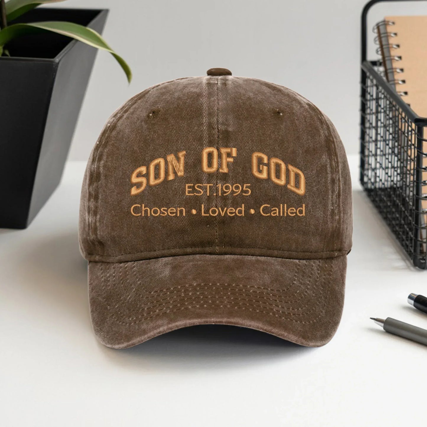 Son Of God Custom Year - Unisex Washed Cap - Faith Guided Life
