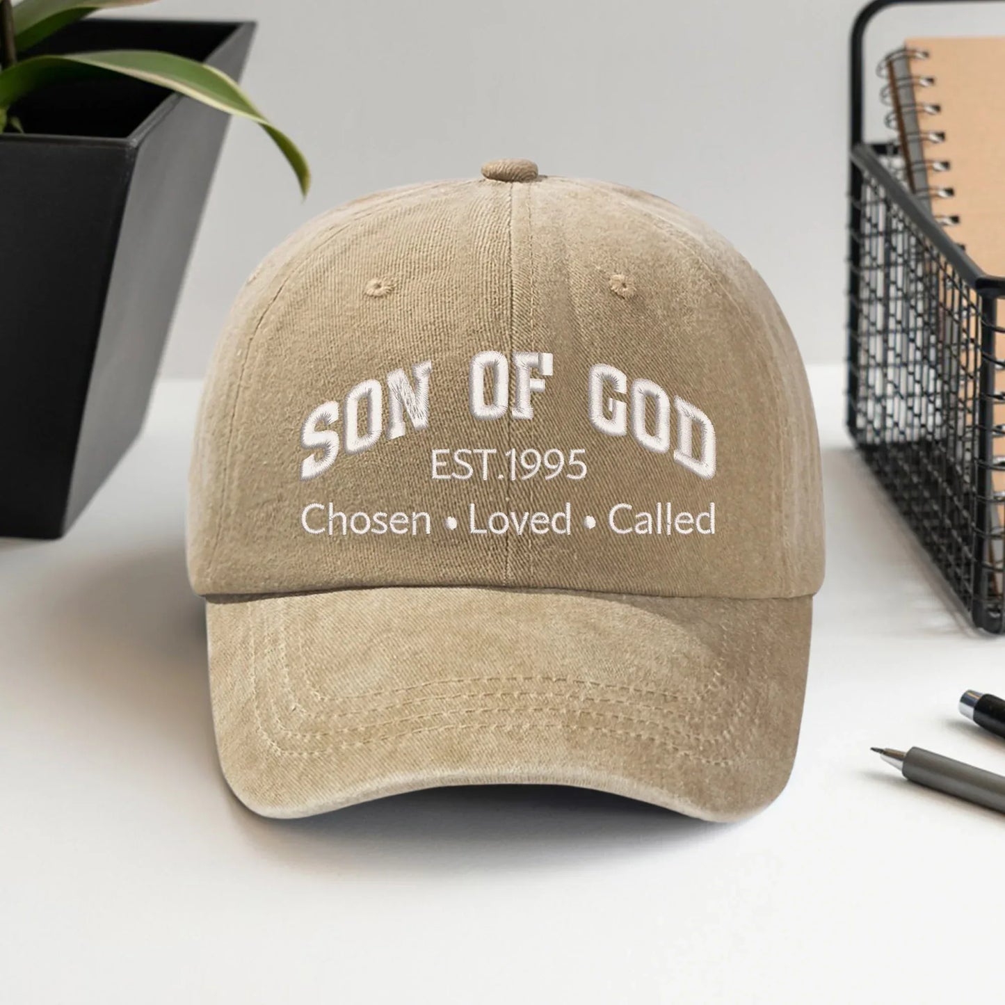 Son Of God Custom Year - Unisex Washed Cap - Faith Guided Life