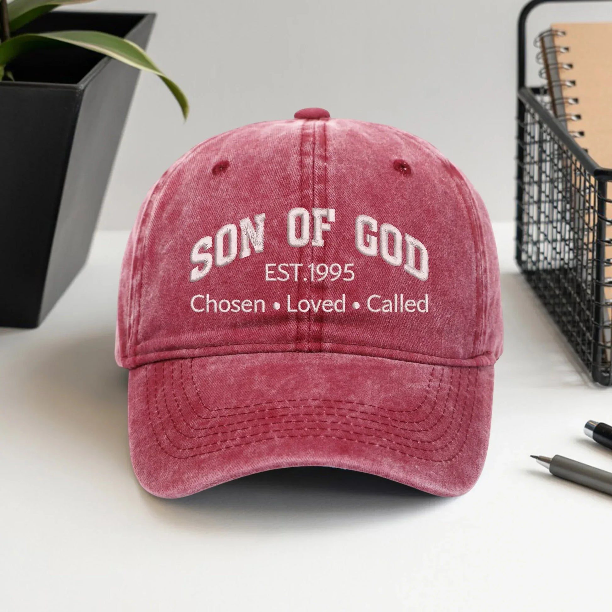 Son Of God Custom Year - Unisex Washed Cap - Faith Guided Life