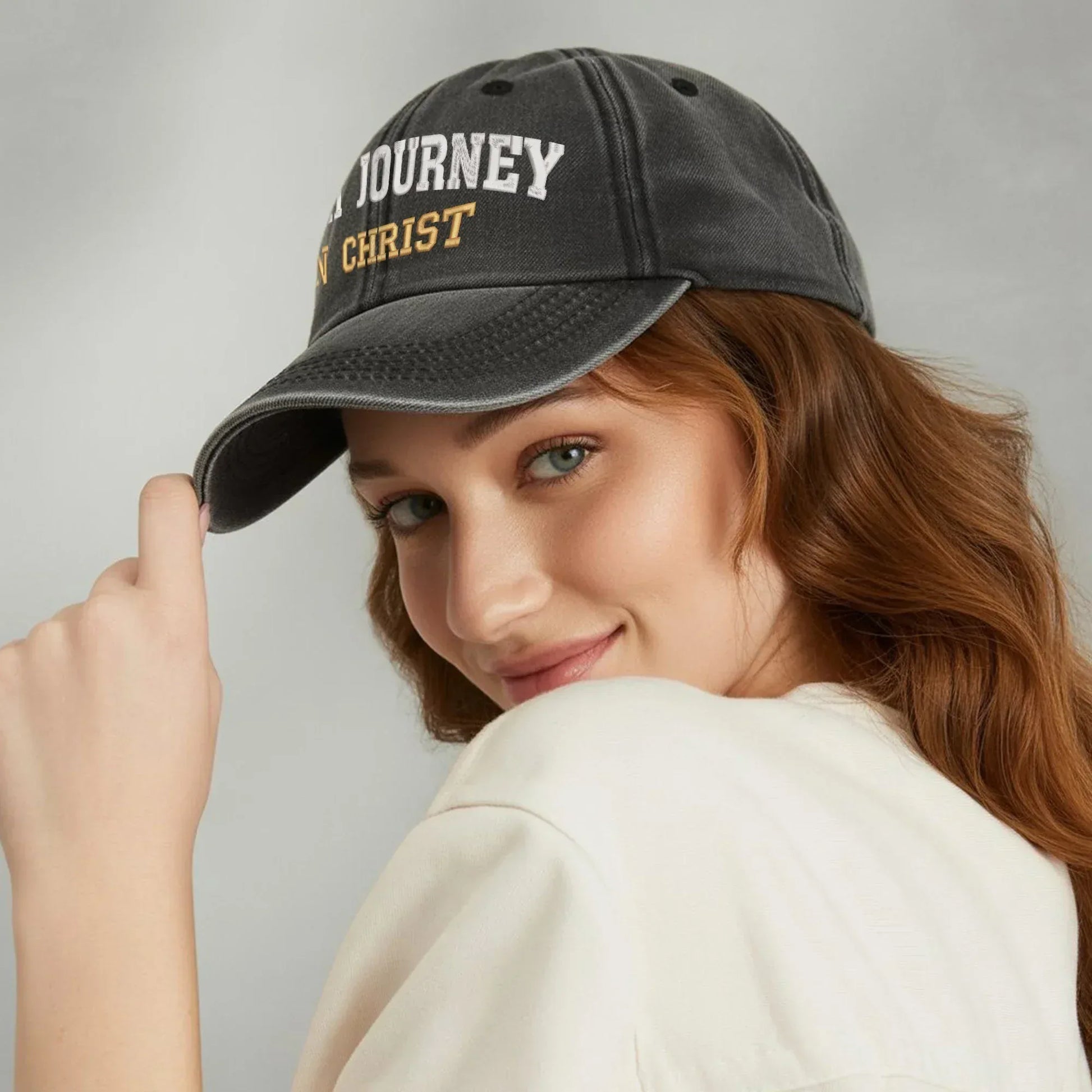 Faith Journey In Christ Custom Year - Unisex Washed Cap - Faith Guided Life