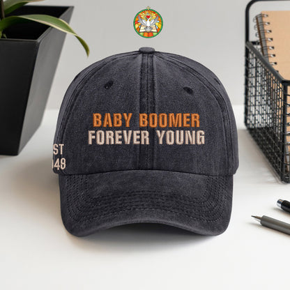 Baby Boomer Forever Young Cap – Custom Year Edition