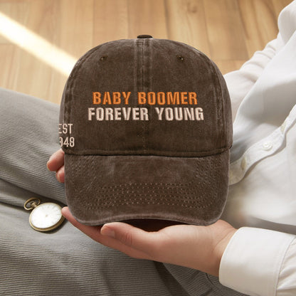 Baby Boomer Forever Young Cap – Custom Year Edition
