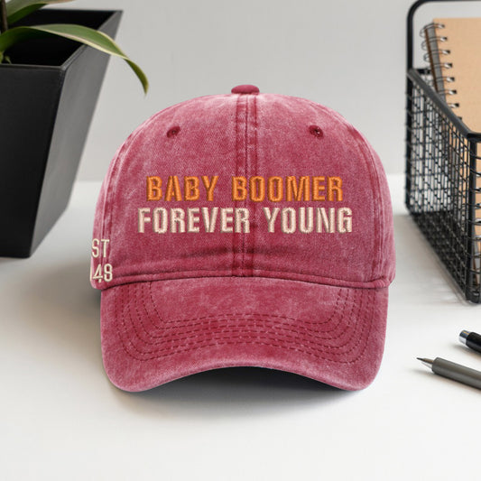 Baby Boomer Forever Young Cap – Custom Year Edition