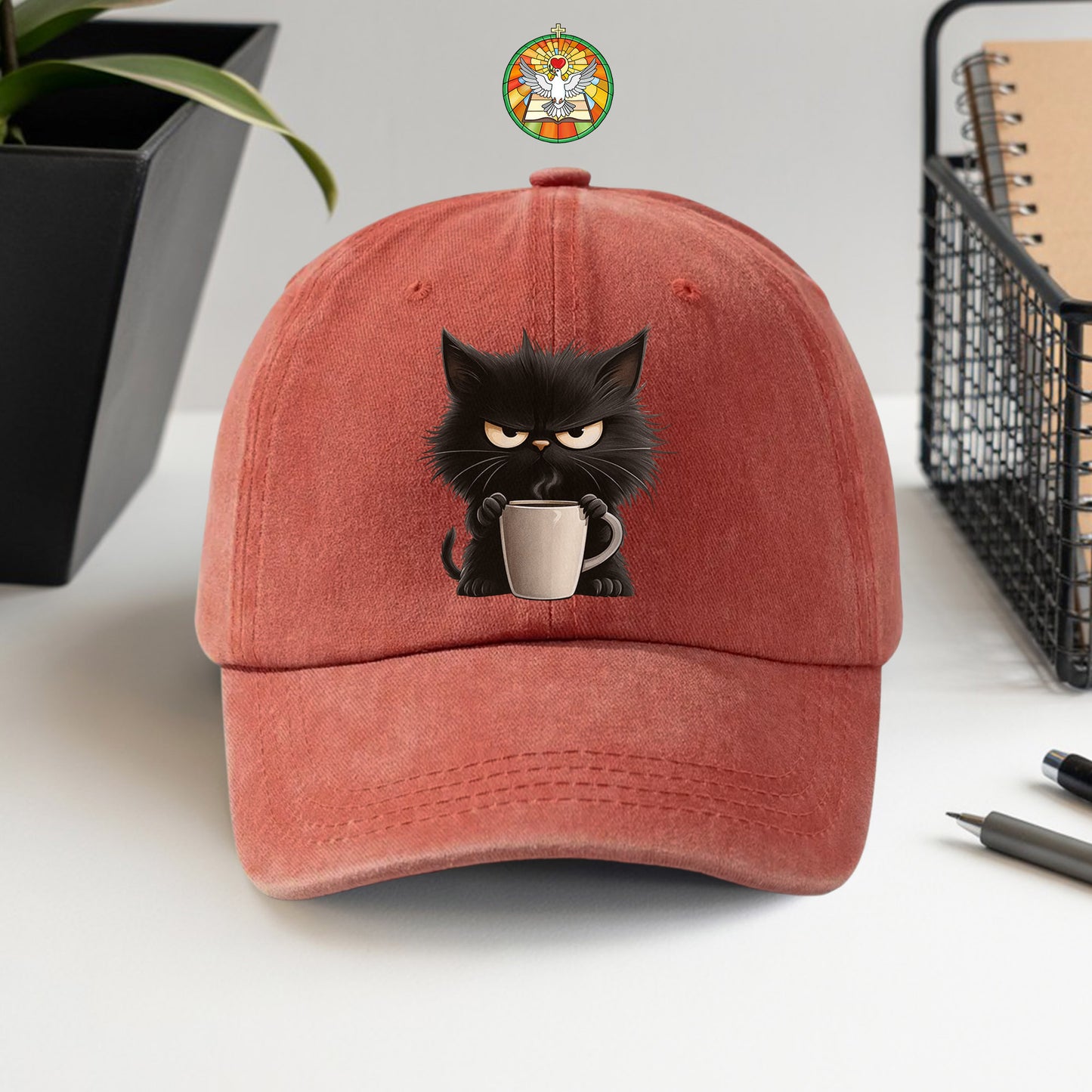 Grumpy Cat Coffee Baseball Cap - Funny Coffee Lover Hat