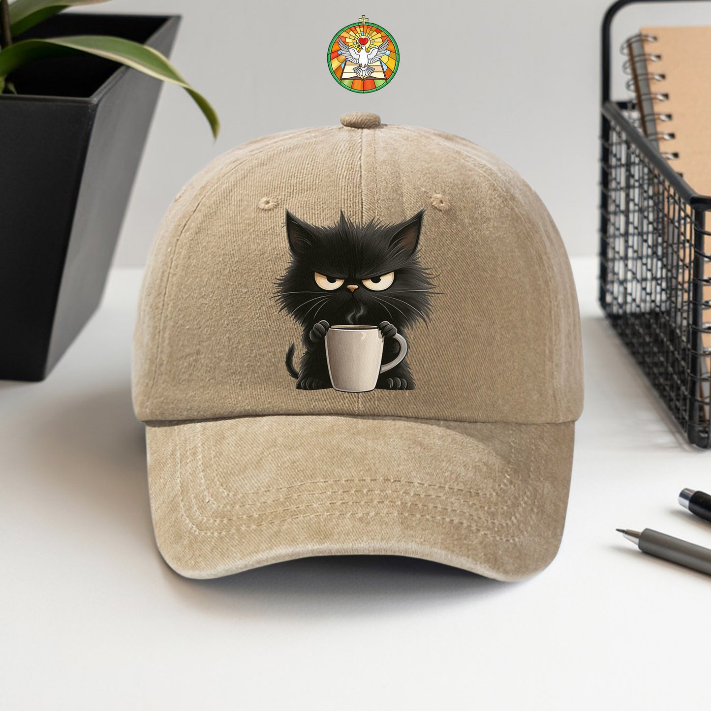 Grumpy Cat Coffee Baseball Cap - Funny Coffee Lover Hat