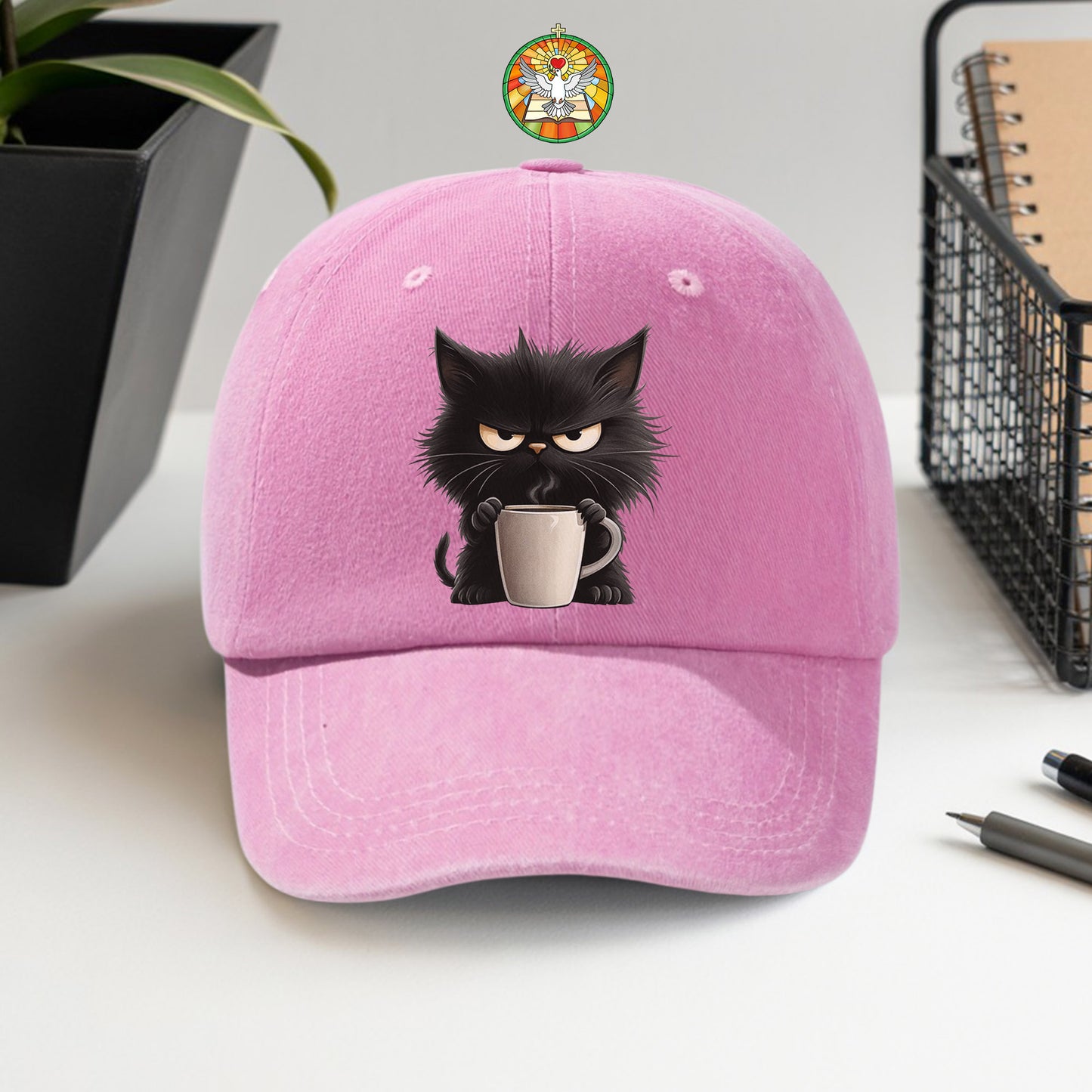 Grumpy Cat Coffee Baseball Cap - Funny Coffee Lover Hat