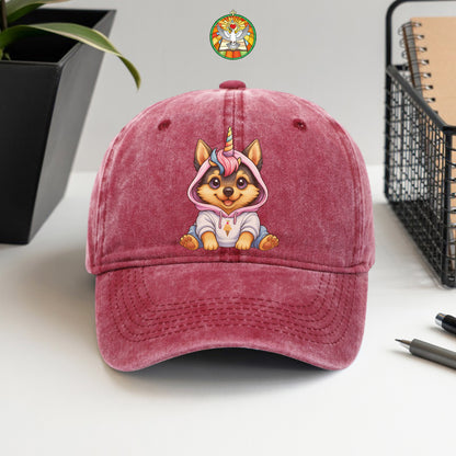Unicorn Dog Baseball Cap - Magical Pet Lover Hat