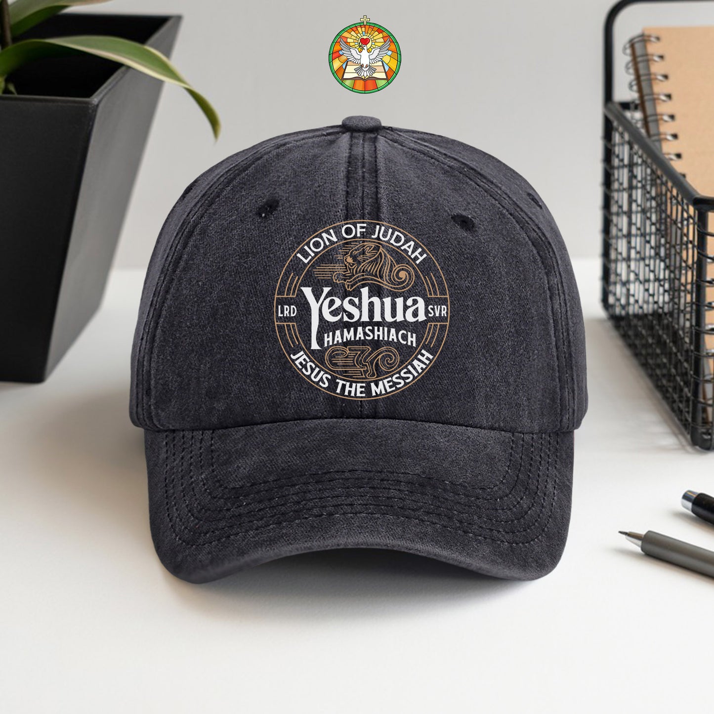 Lion of Judah Yeshua Hamashiach Embroidered Baseball Cap - Premium Christian Faith Hat