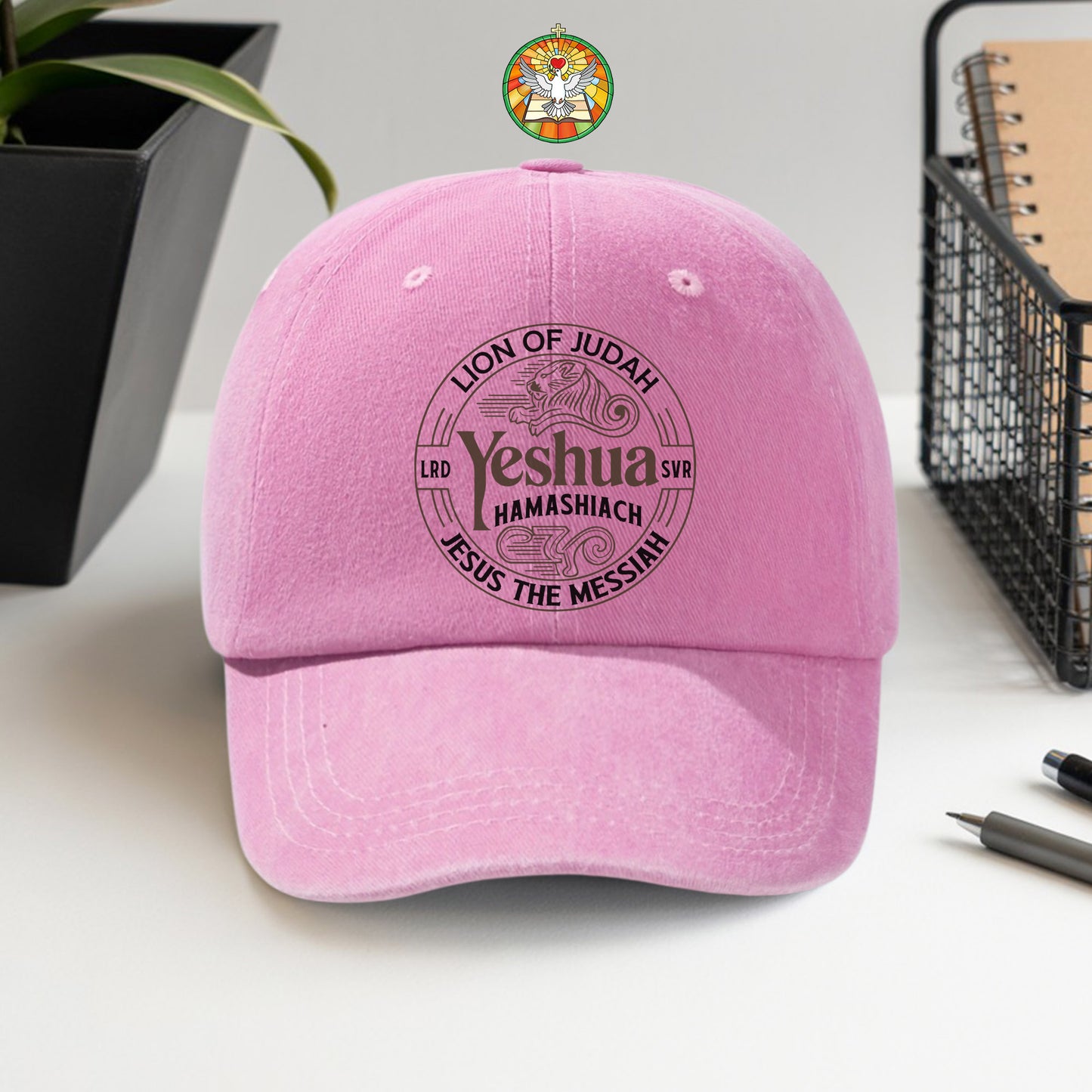 Lion of Judah Yeshua Hamashiach Embroidered Baseball Cap - Premium Christian Faith Hat