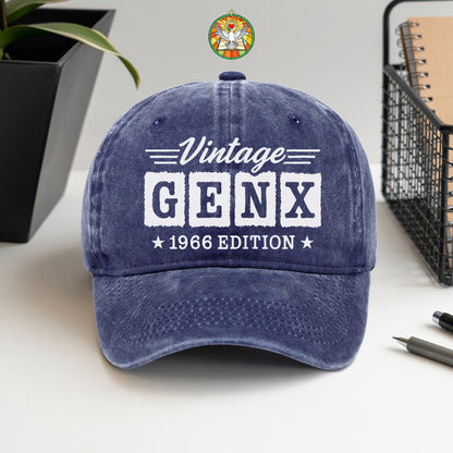 Vintage GenX [Custom Year] Edition Baseball Cap - Generation X Pride