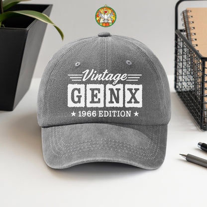 Vintage GenX [Custom Year] Edition Baseball Cap - Generation X Pride