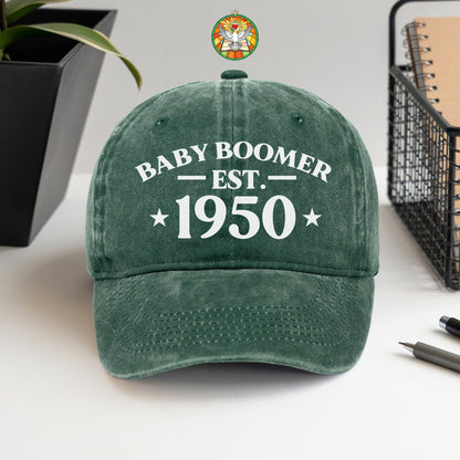 Baby Boomer Est. [Custom Year] Baseball Cap - Generational Pride