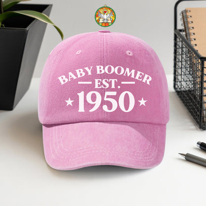 Baby Boomer Est. [Custom Year] Baseball Cap - Generational Pride