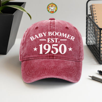 Baby Boomer Est. [Custom Year] Baseball Cap - Generational Pride