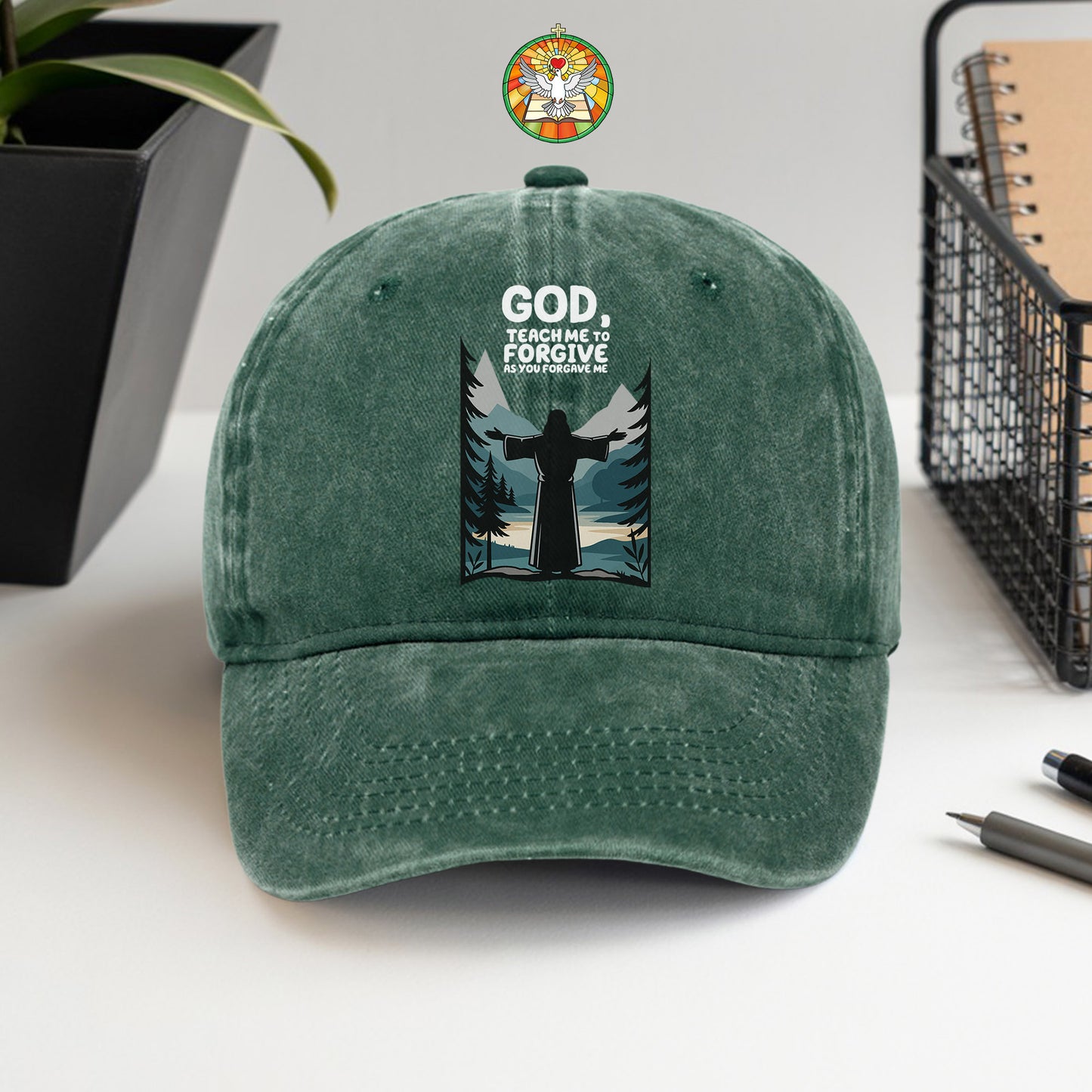 God, Teach Me To Forgive As You Forgive Me Washed Cap - Christian Forgiveness Prayer Declaration