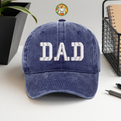 Classic DAD Hat - Premium Embroidered Washed Cotton Cap, Perfect Father's Day Gift for Dad, Husband, Grandpa