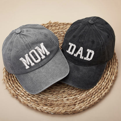 Classic MOM Hat - Premium Embroidered Washed Cotton Cap, Perfect Mother's Day Gift for Mom, Wife, Grandma