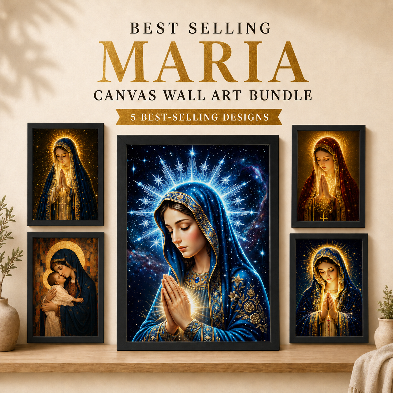 🔥 LIMITED TIME OFFER - Best Selling Maria Canvas Wall Art Bundle