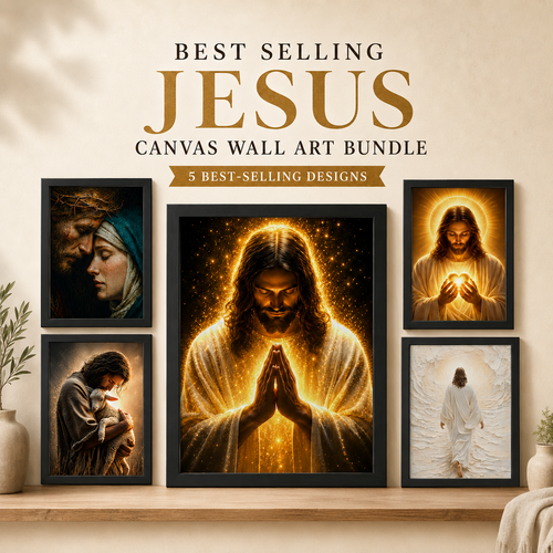 🔥 LIMITED TIME OFFER - Best Selling Jesus Canvas Wall Art Bundle
