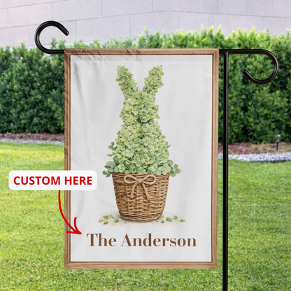 Personalized Easter Garden Flag – Custom Family Name Christian Spring Outdoor Decor