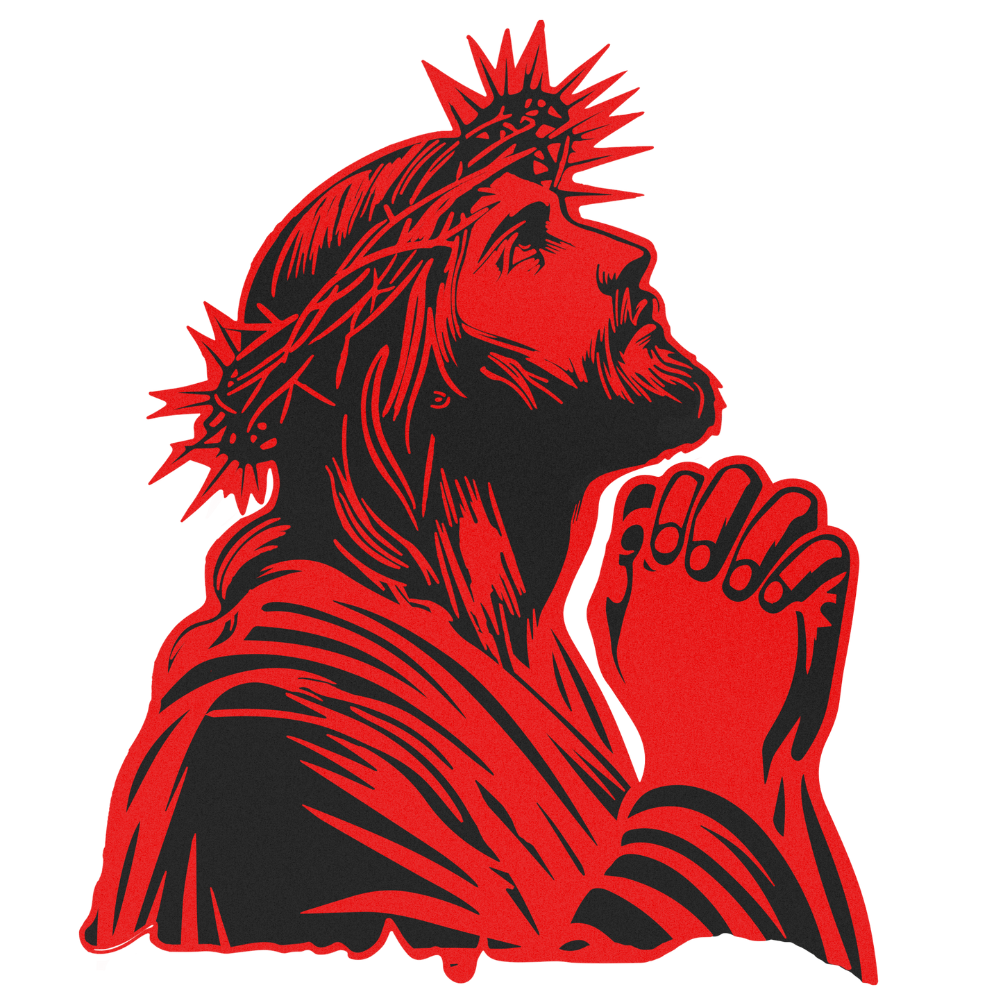 Praying Jesus Decal - Large Graphic for Trucks, Cars, Walls