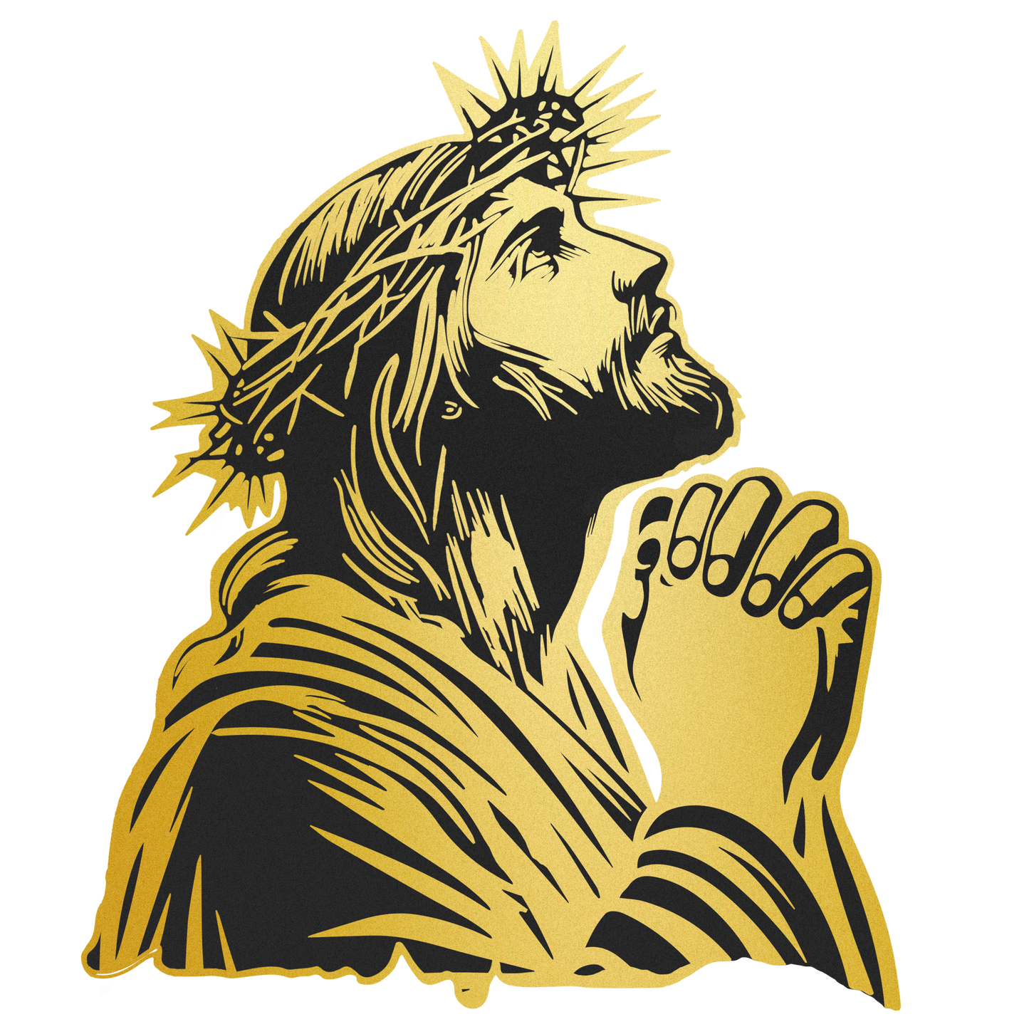 Praying Jesus Decal - Large Graphic for Trucks, Cars, Walls