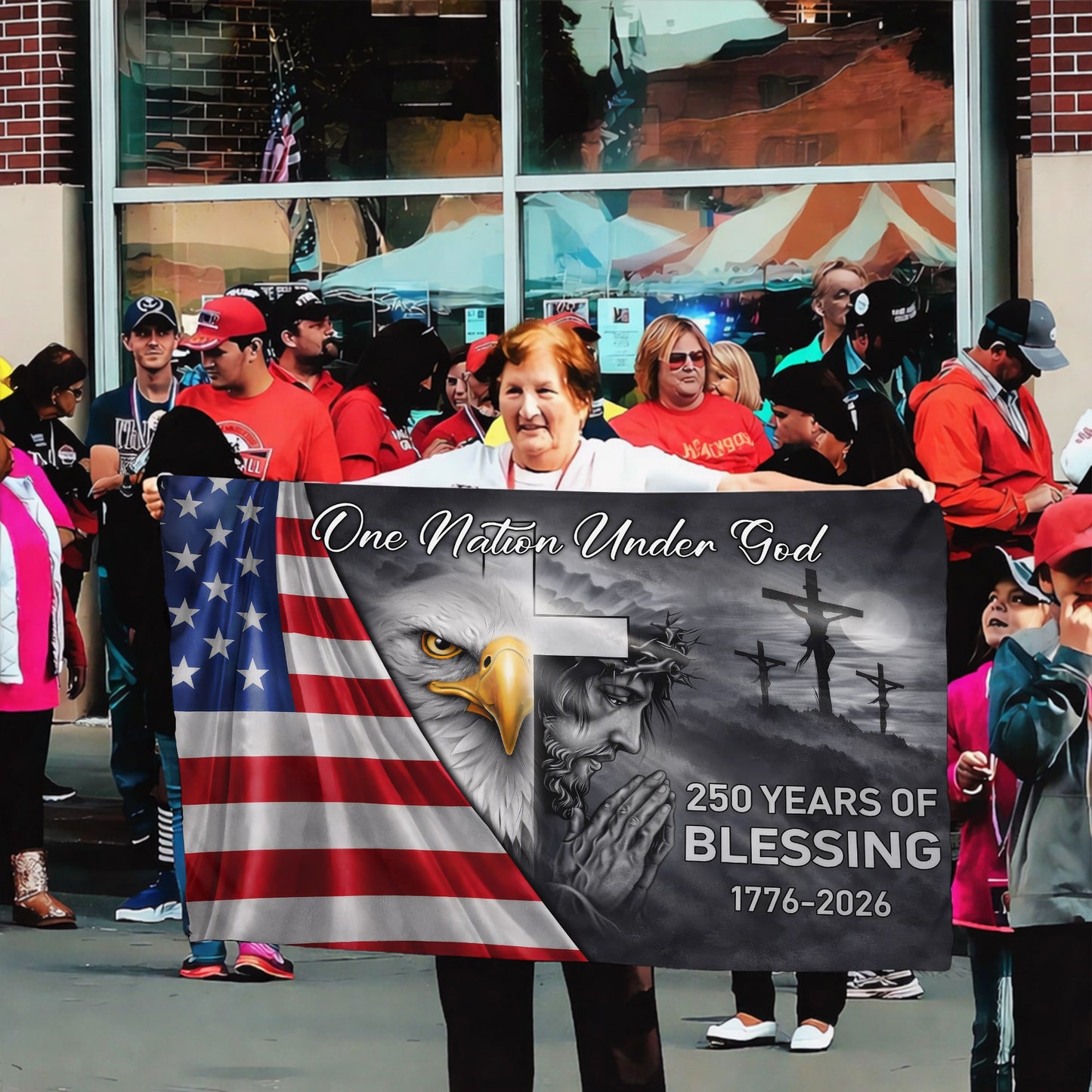 One Nation Under God 250 Years of Blessing (1776–2026) - House Flag/Garden Flag