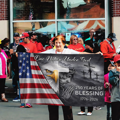 One Nation Under God 250 Years of Blessing (1776–2026) - House Flag/Garden Flag