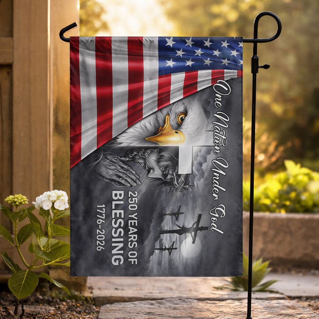 One Nation Under God 250 Years of Blessing (1776–2026) - House Flag/Garden Flag