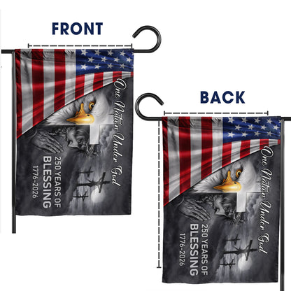 One Nation Under God 250 Years of Blessing (1776–2026) - House Flag/Garden Flag