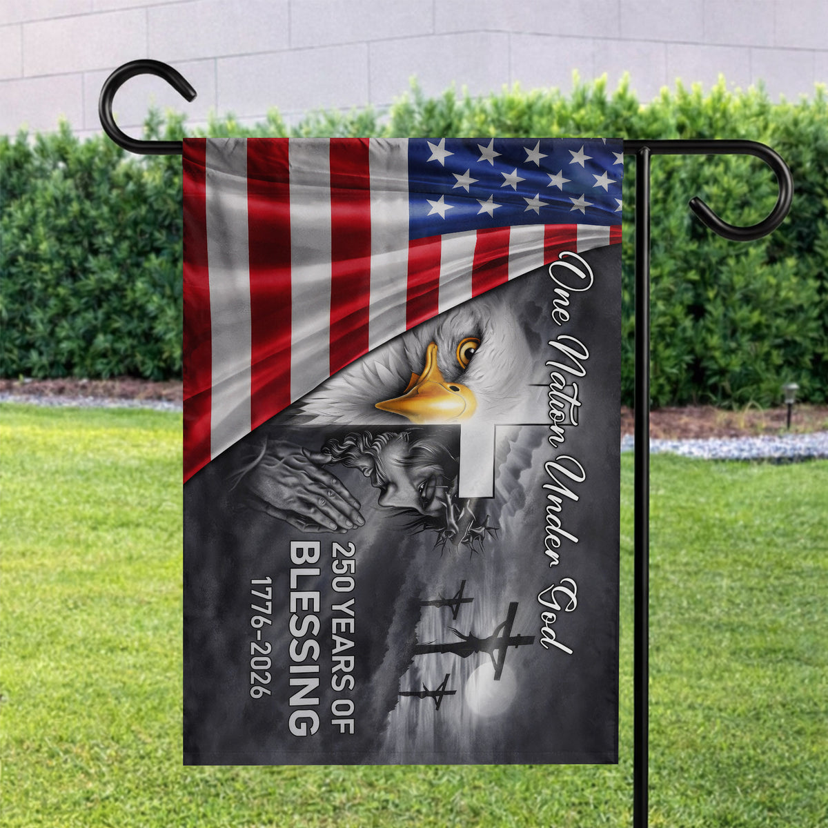 One Nation Under God 250 Years of Blessing (1776–2026) - House Flag/Garden Flag