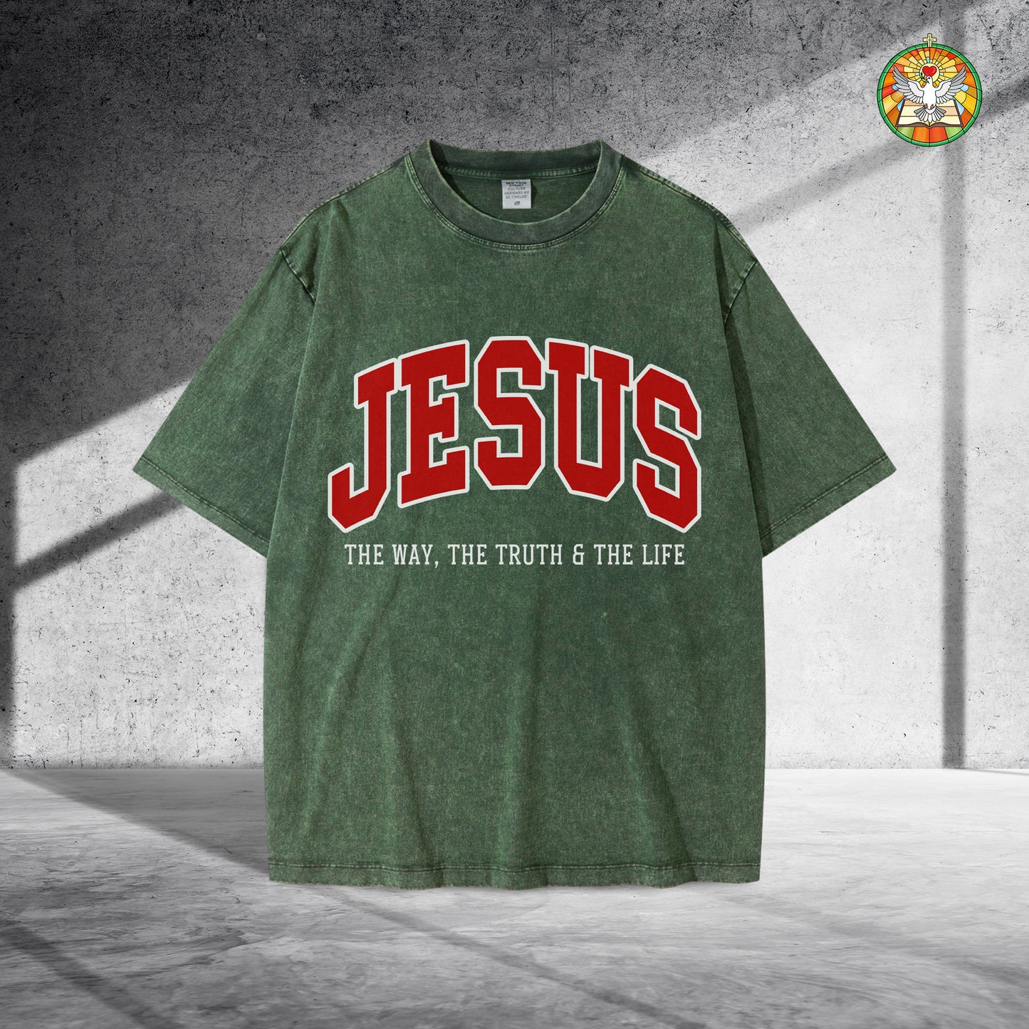 Jesus The Way The Truth & The Life Unisex Vintage Washed T-Shirt - Christian Faith Declaration