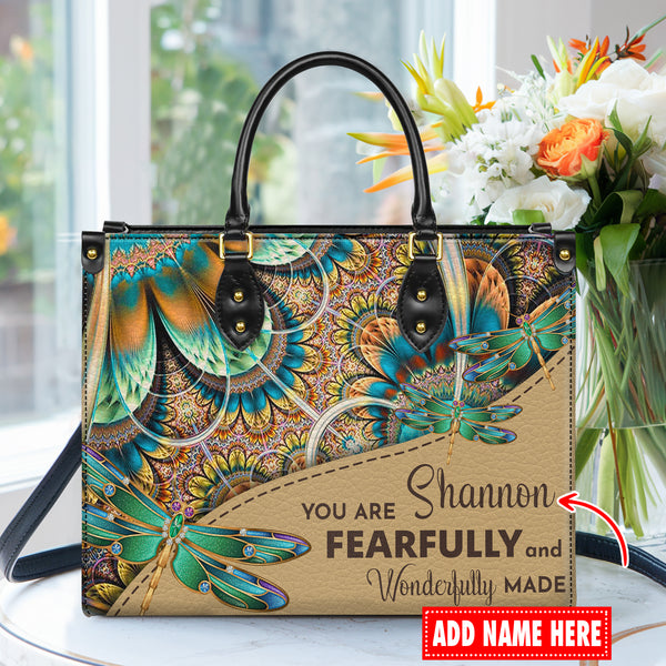 Jesuspirit | You Are Fearfully And Wonderfully Made - Personalized Leather Handbag with Your Name - J30