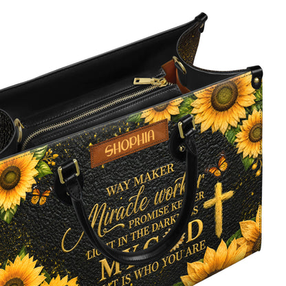 Personalized Way Maker Christian Handbag – Twill Faux Leather & PU Leather