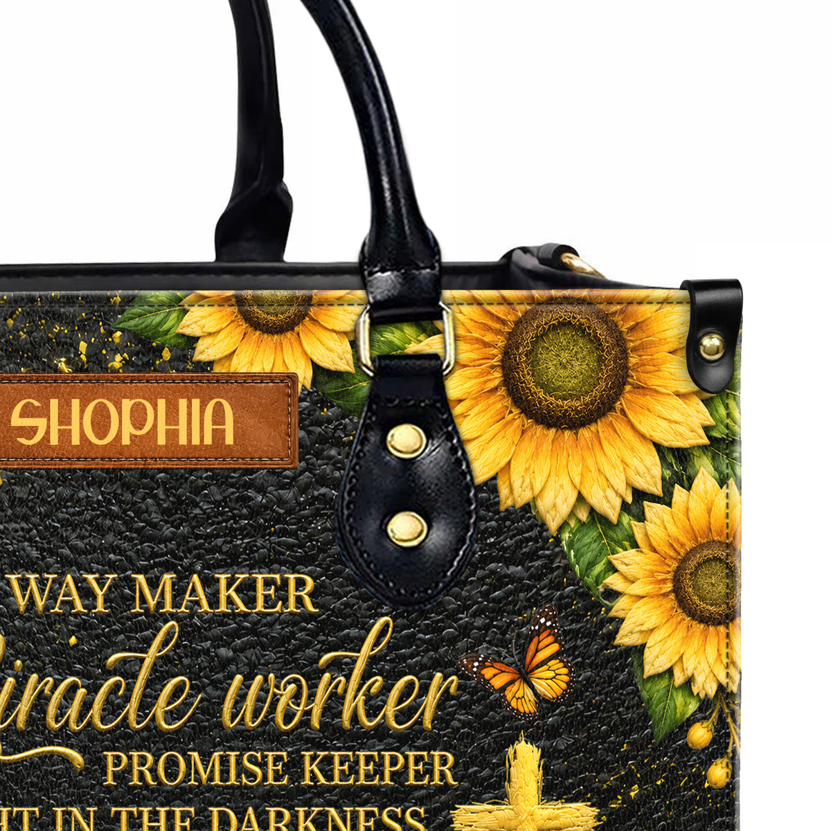 Personalized Way Maker Christian Handbag – Twill Faux Leather & PU Leather