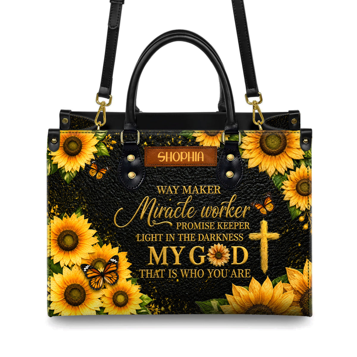 Personalized Way Maker Christian Handbag – Twill Faux Leather & PU Leather